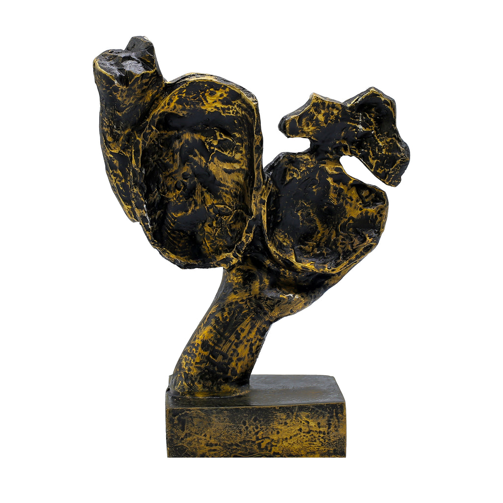 Abstract Couple Love Sculpture Polyresin Showpiece for Home Decor | Modern White Art Statue for Living Room, Bedroom & Gift