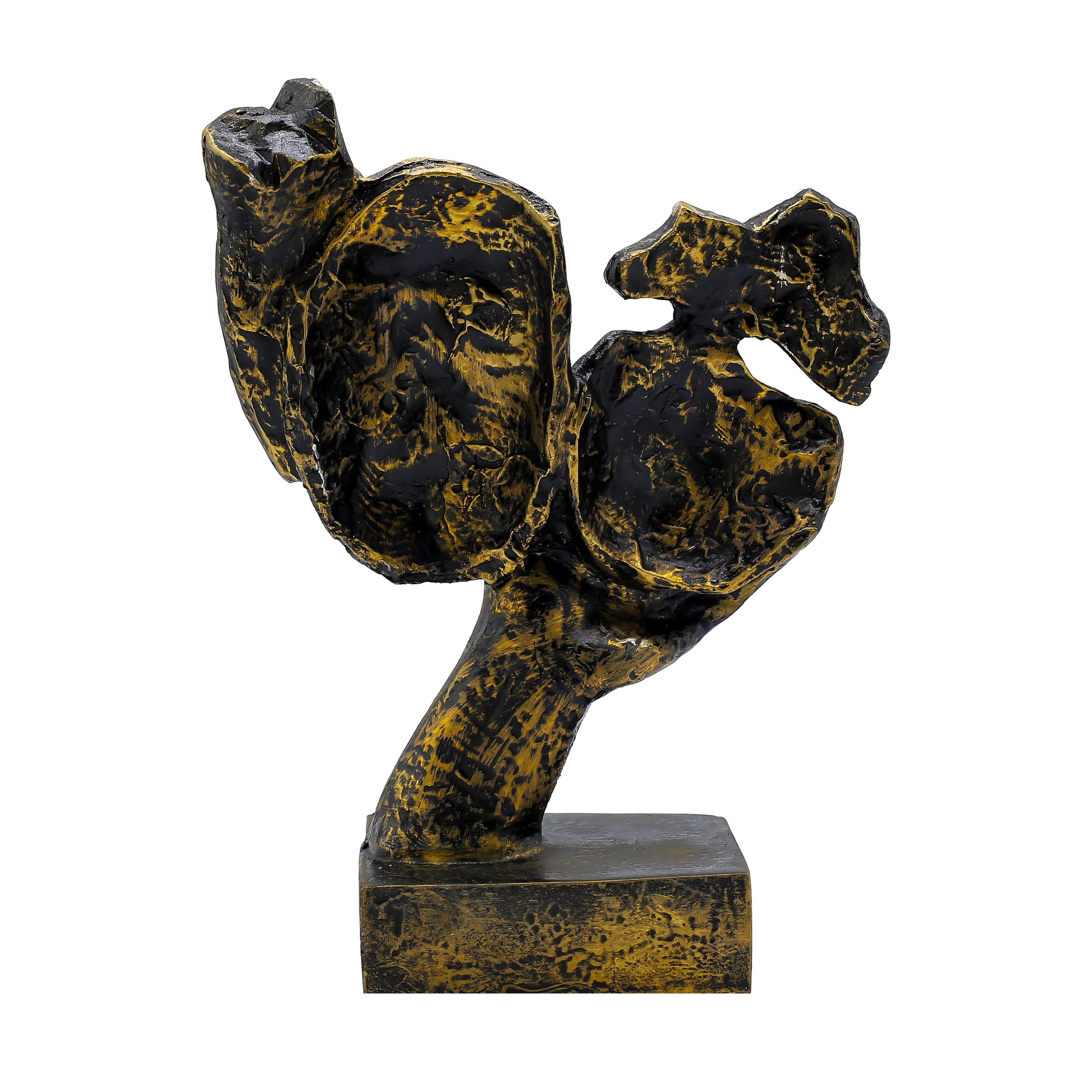 Abstract Couple Love Sculpture Polyresin Showpiece for Home Decor | Modern White Art Statue for Living Room, Bedroom & Gift