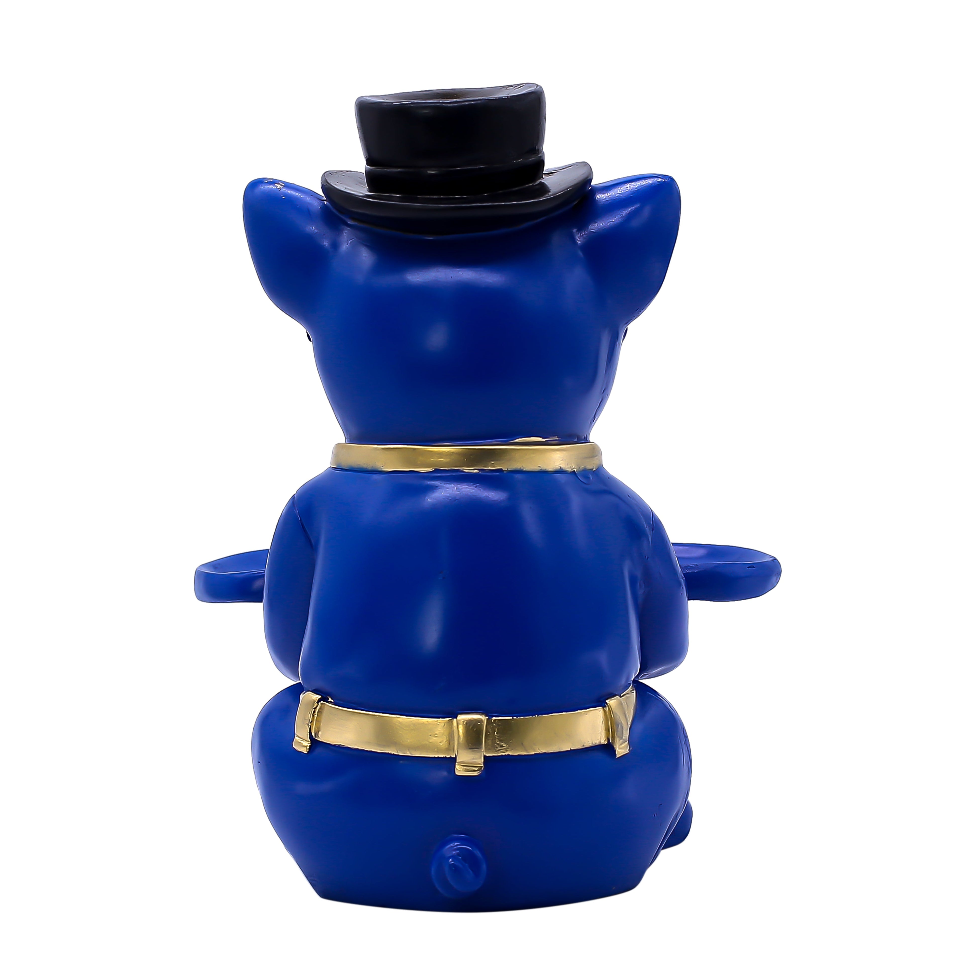 Elegant Cap Black Dog  Showpiece for Home Dcor | Modern Polyresin Dog Figurine Set with Gold Accents | Tabletop Decorative Statue for Living Room, O