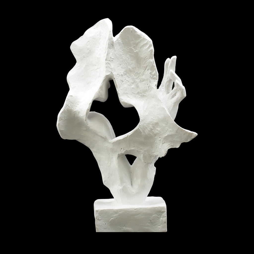 Abstract Face Reading Sculpture Polyresin Showpiece for Home Decor | Modern Art Statue for Living Room, Office & Study Table