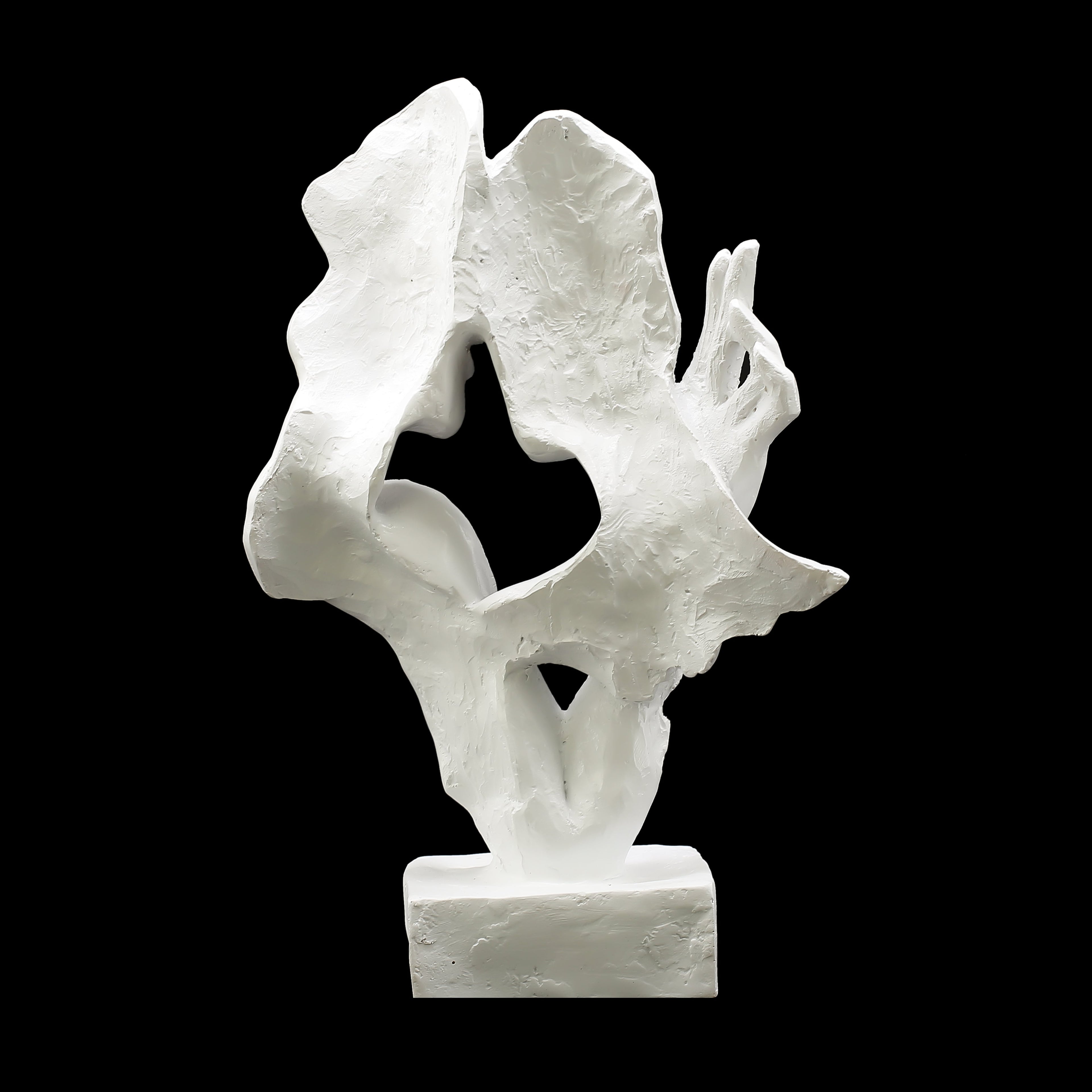 Abstract Face Reading Sculpture Polyresin Showpiece for Home Decor | Modern Art Statue for Living Room, Office & Study Table