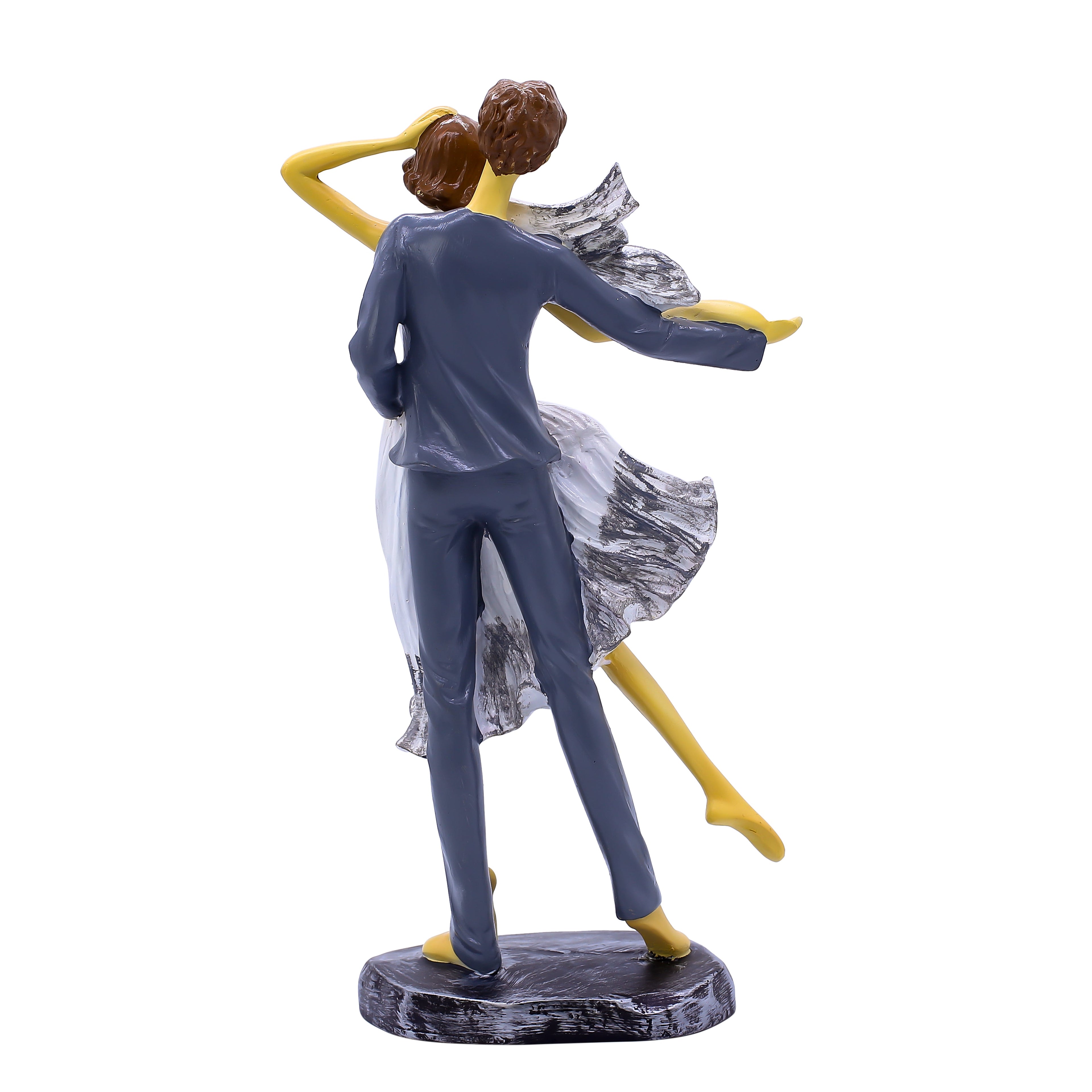 Dancing Romantic Couple Showpiece for Home Dcor | Handicrafted Polyresin Love Statue Gift for Anniversary, Wedding & Housewarming