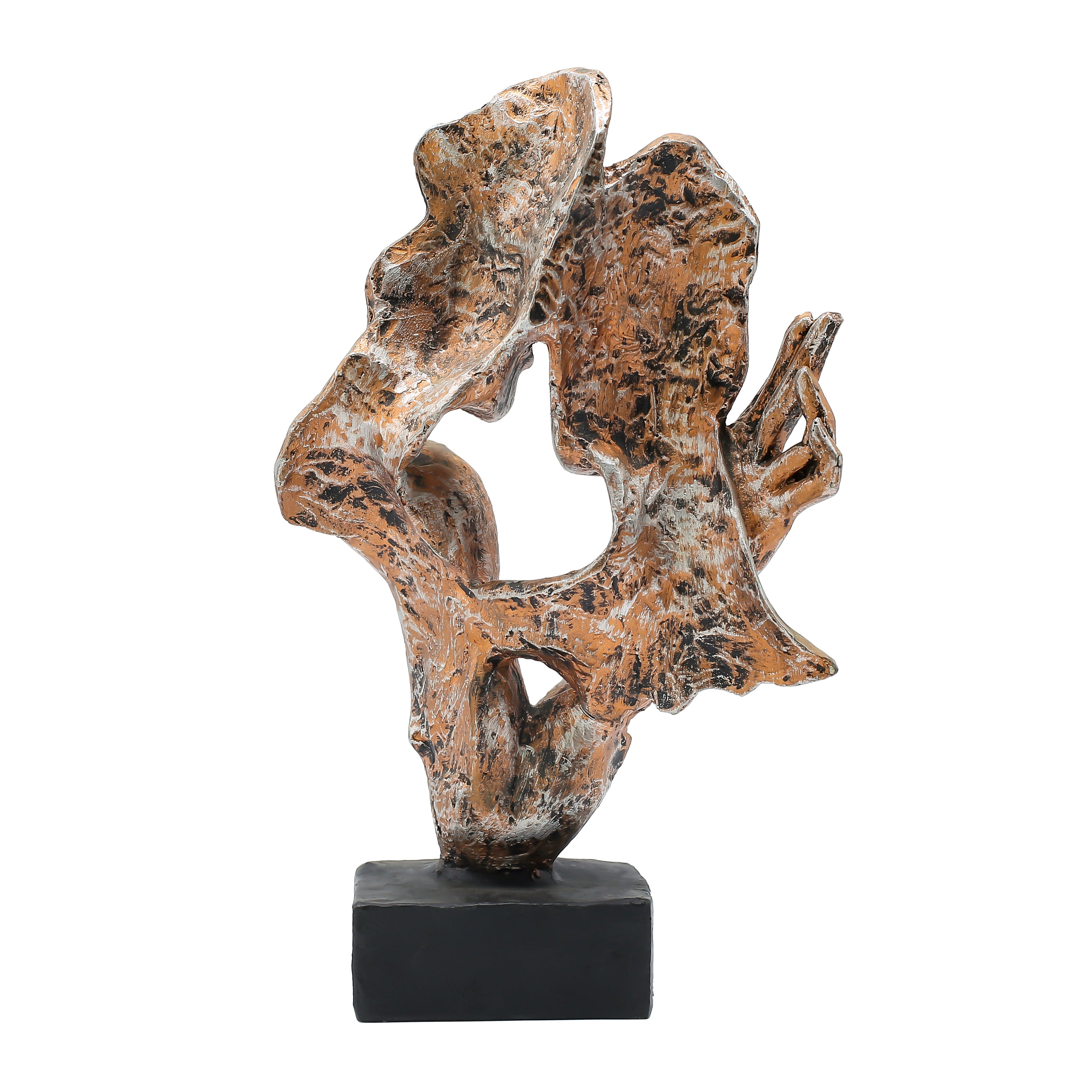 Abstract Couple Love Sculpture Polyresin Showpiece for Home Decor | Modern White Art Statue for Living Room, Bedroom & Gift