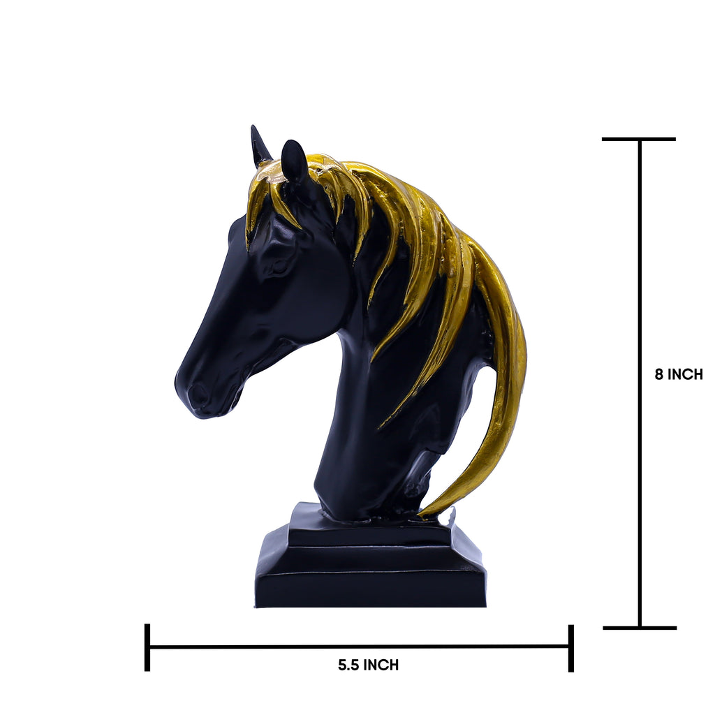 Horse Head Showpiece Set of 2 for Home Dcor | Royal Polyresin Horse Figurines | Tabletop Decorative Statues for Living Room, Office & Premium Gift