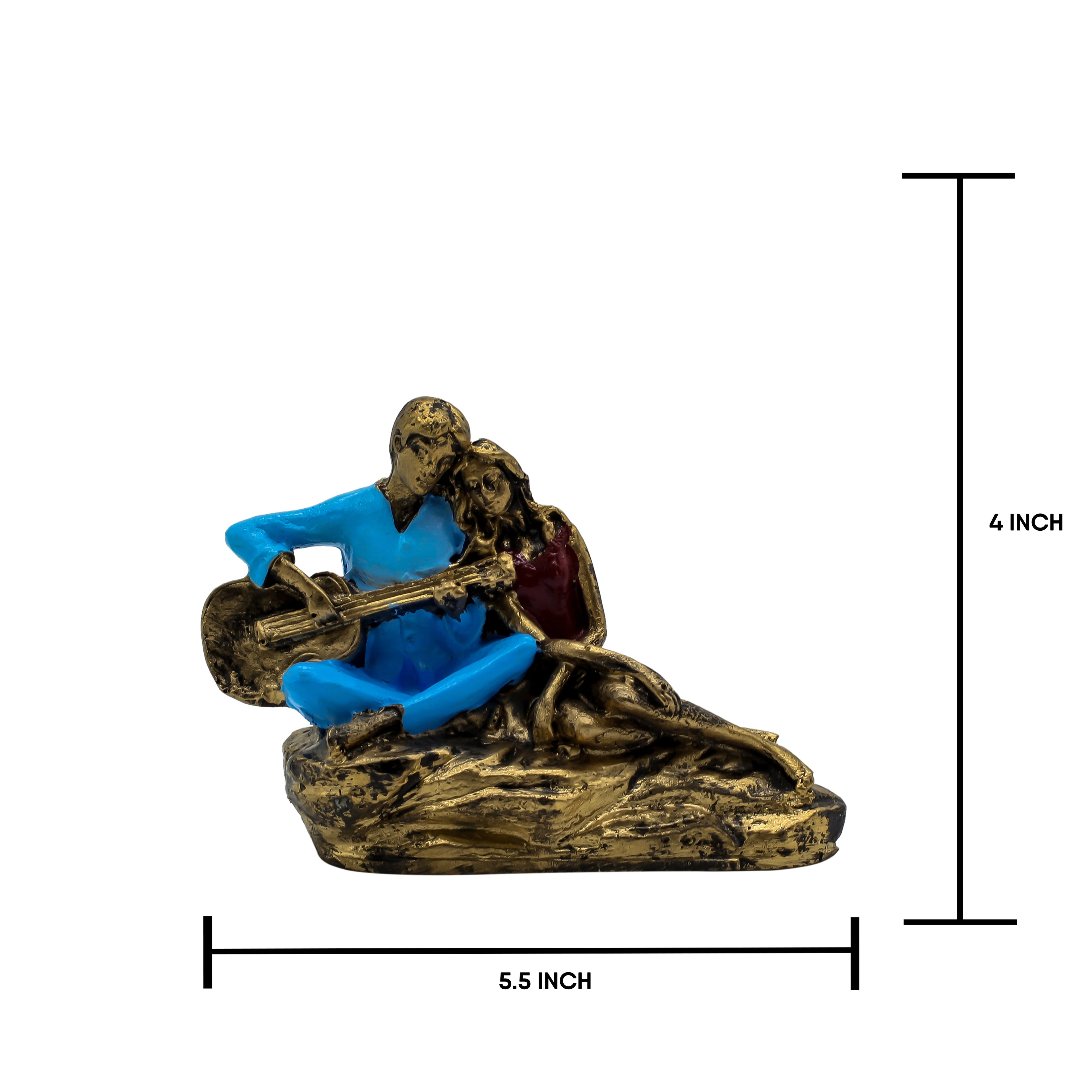 Romantic Couple Showpiece for Home Dcor | Handicrafted Polyresin Love Statue Gift for Anniversary, Wedding & Housewarming