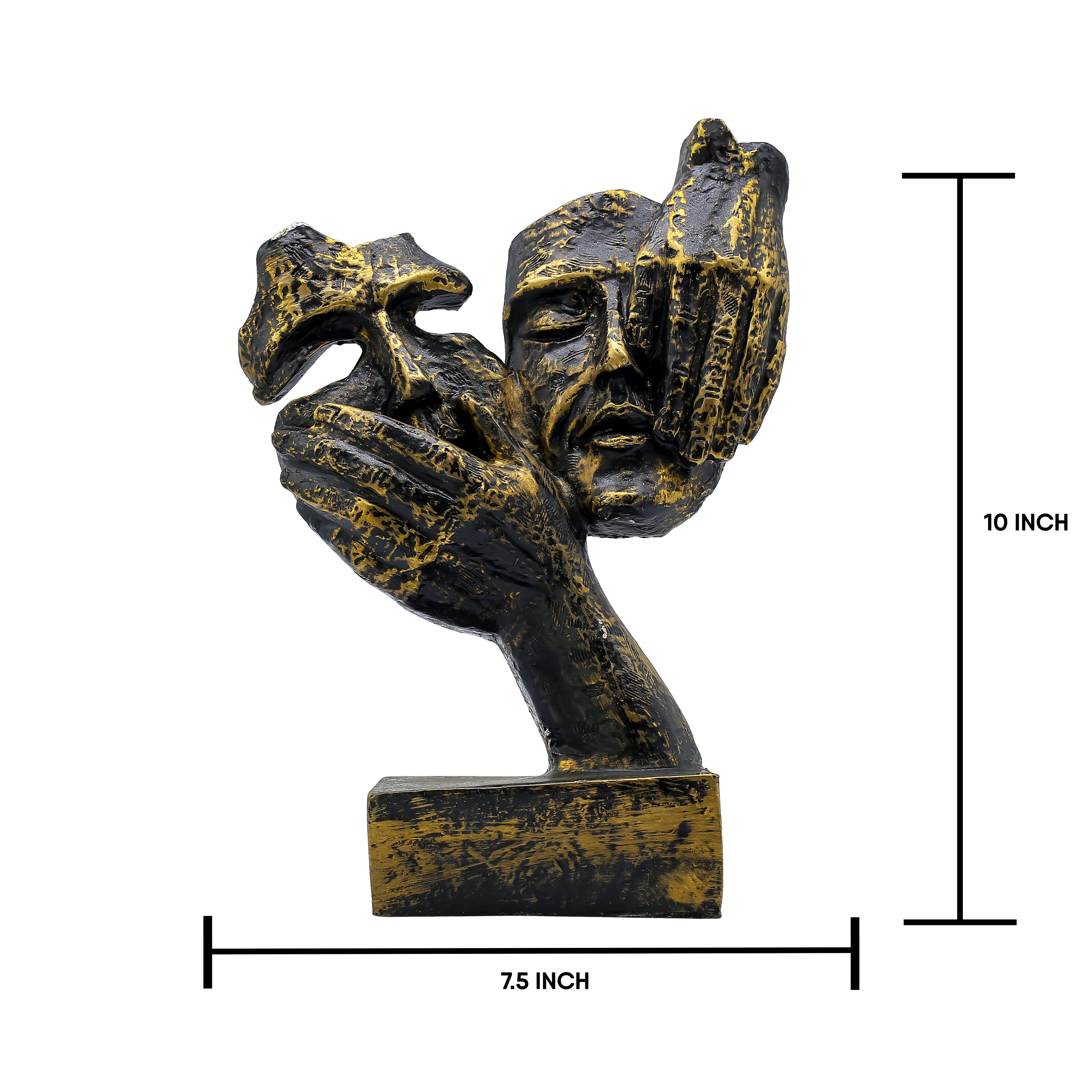 Abstract Couple Love Sculpture Polyresin Showpiece for Home Decor | Modern White Art Statue for Living Room, Bedroom & Gift