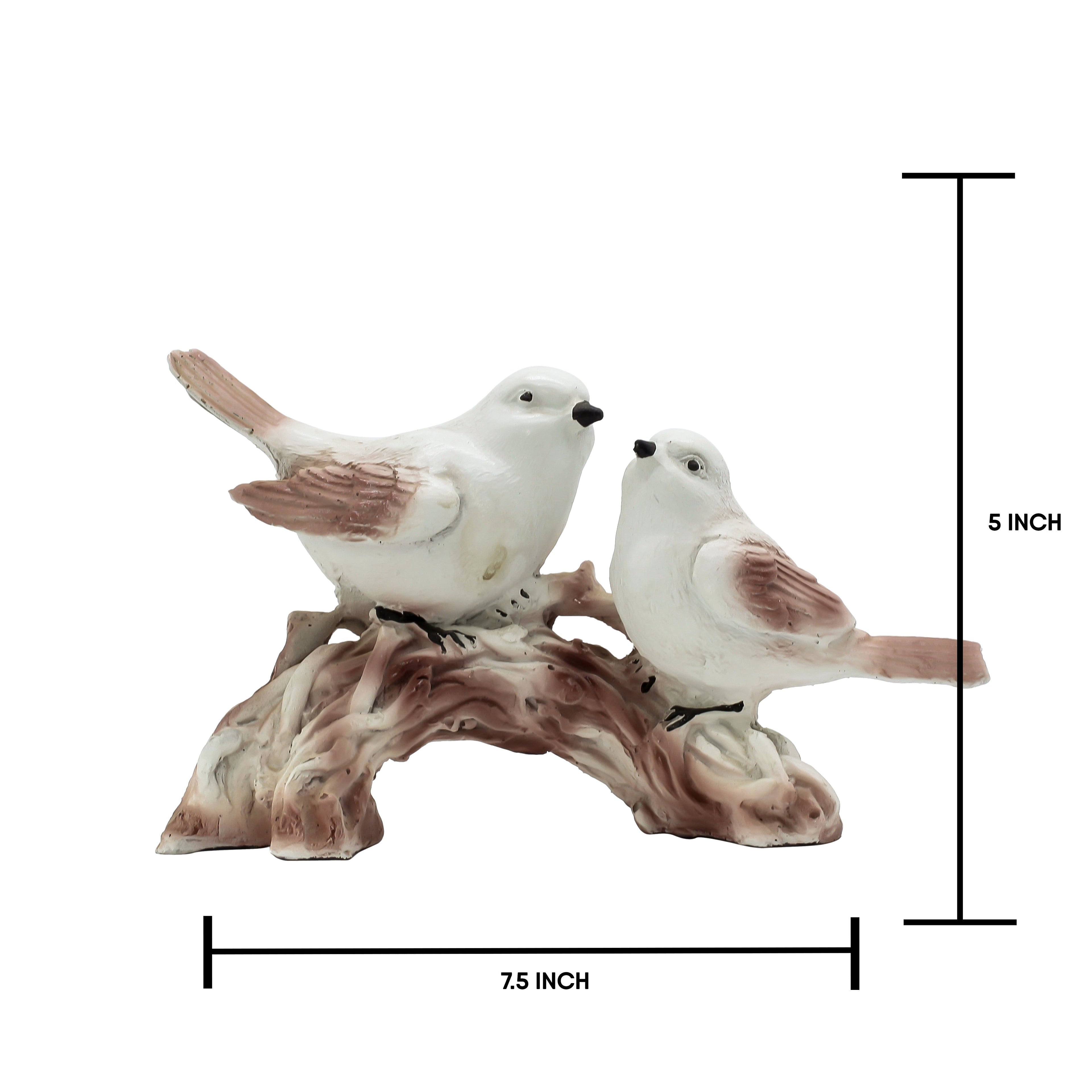 Love Birds Garden Statue, Outdoor Bird Figurine, Patio Porch Decor, Small Decorative Bird Sculpture for Indoor Outdoor Use