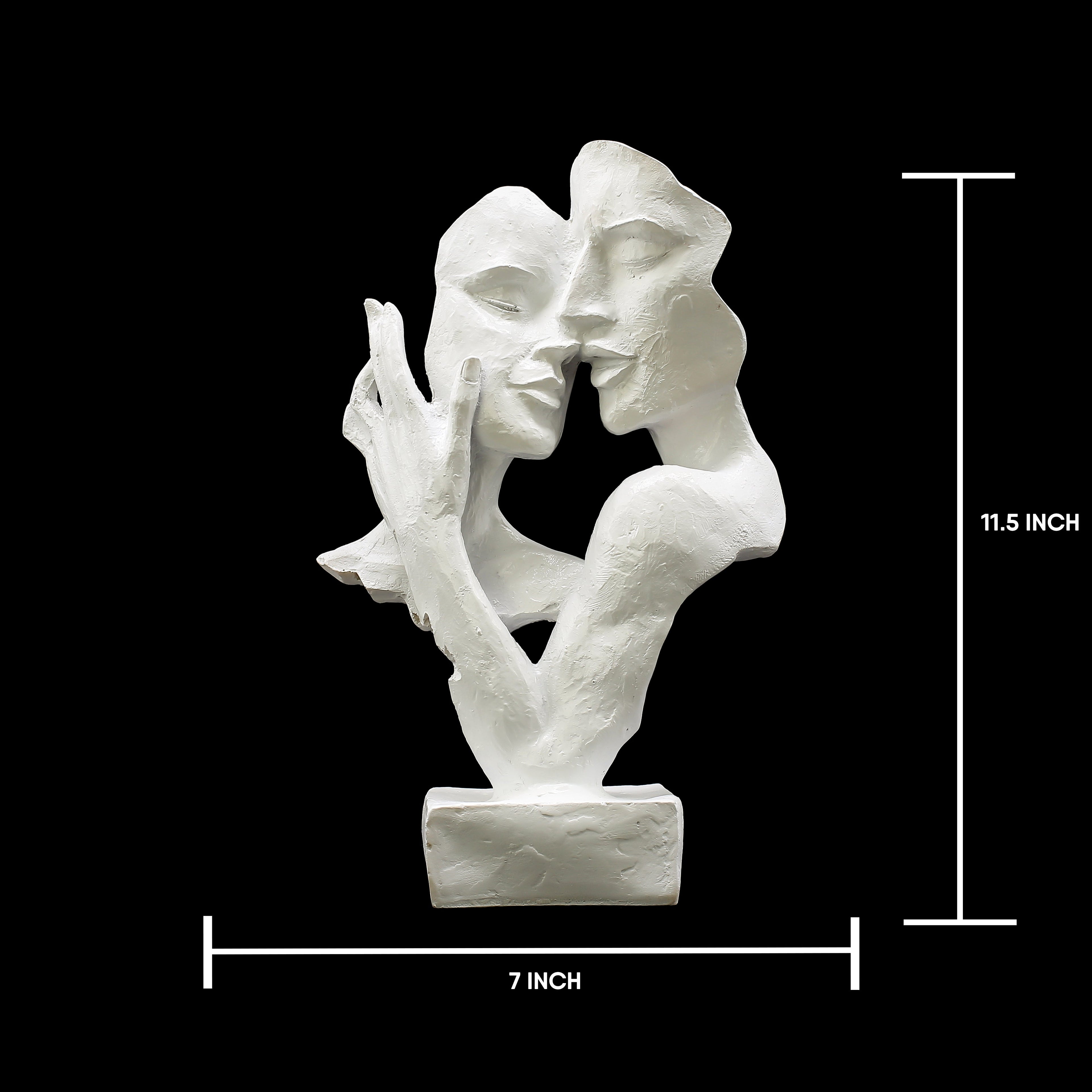 Abstract Face Reading Sculpture Polyresin Showpiece for Home Decor | Modern Art Statue for Living Room, Office & Study Table