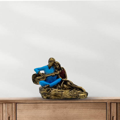 Romantic Couple Showpiece for Home Dcor | Handicrafted Polyresin Love Statue Gift for Anniversary, Wedding & Housewarming