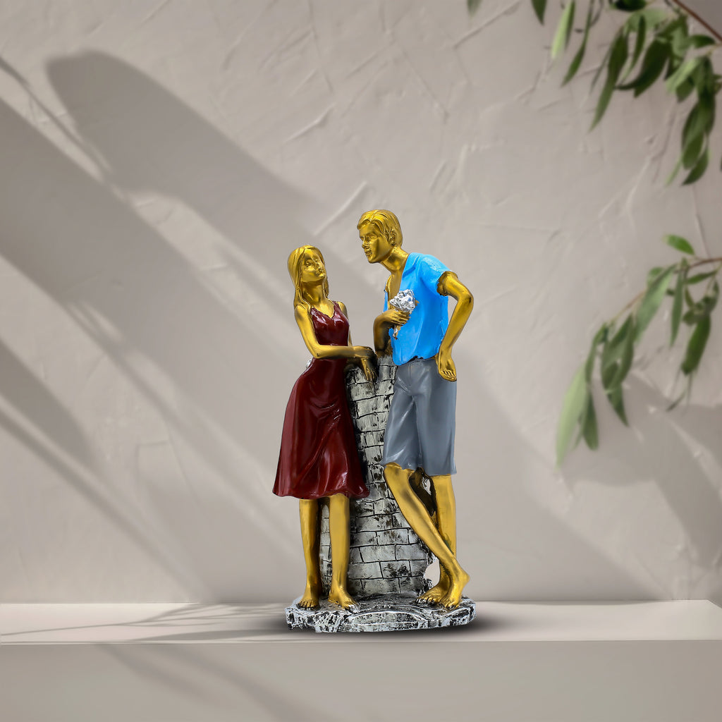 Handcrafted Resin Love Statue for Home Decor, Anniversary, Wedding Gift for Couples | Living Room & Bedroom Decor