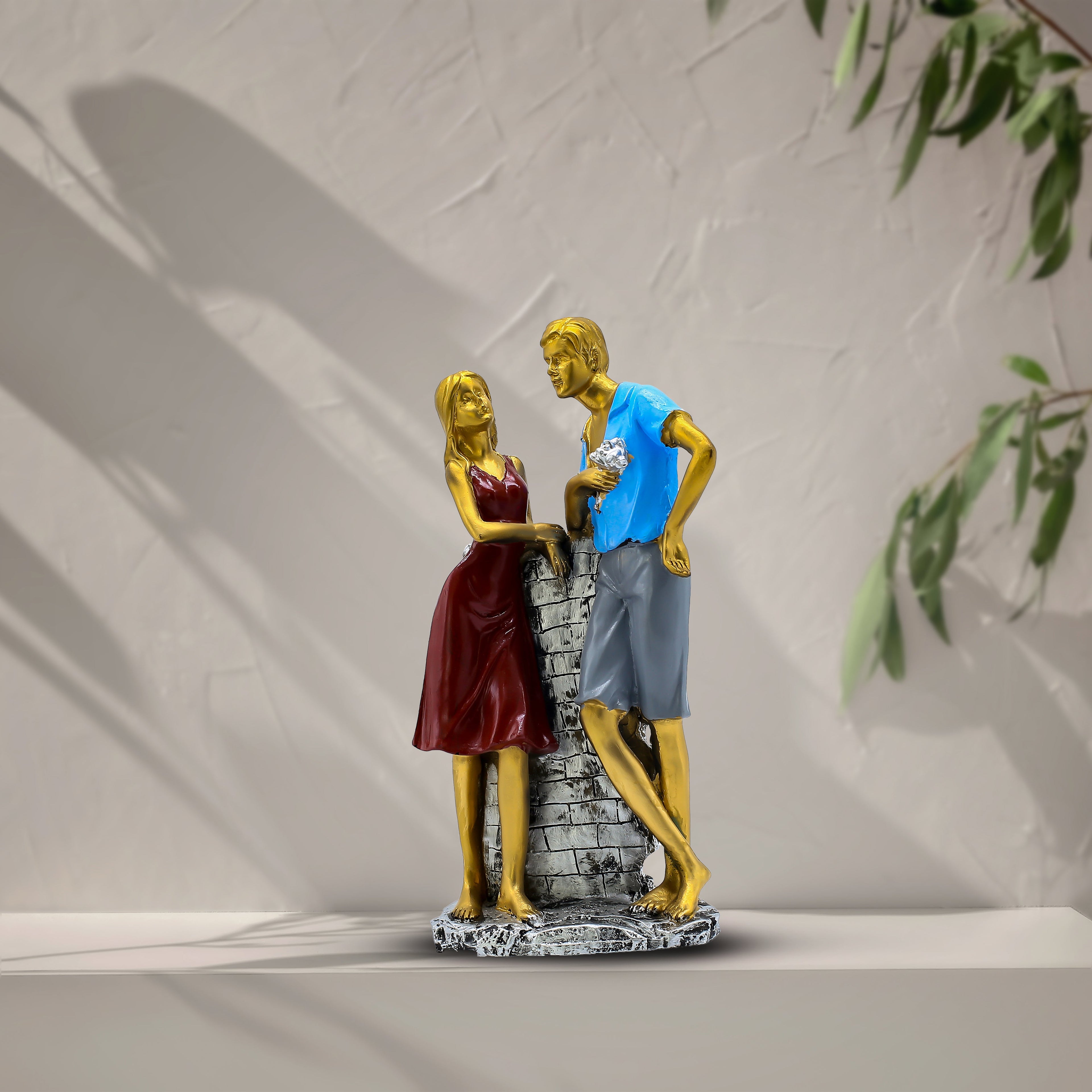 Handcrafted Resin Love Statue for Home Decor, Anniversary, Wedding Gift for Couples | Living Room & Bedroom Decor