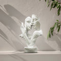 Abstract Face Reading Sculpture Polyresin Showpiece for Home Decor | Modern Art Statue for Living Room, Office & Study Table