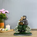 Romantic Elderly Couple Bicycle Showpiece | Handcrafted Resin Love Figurine for Home Decor | Anniversary Gift, Living Room & Bedroom Decorative Statue