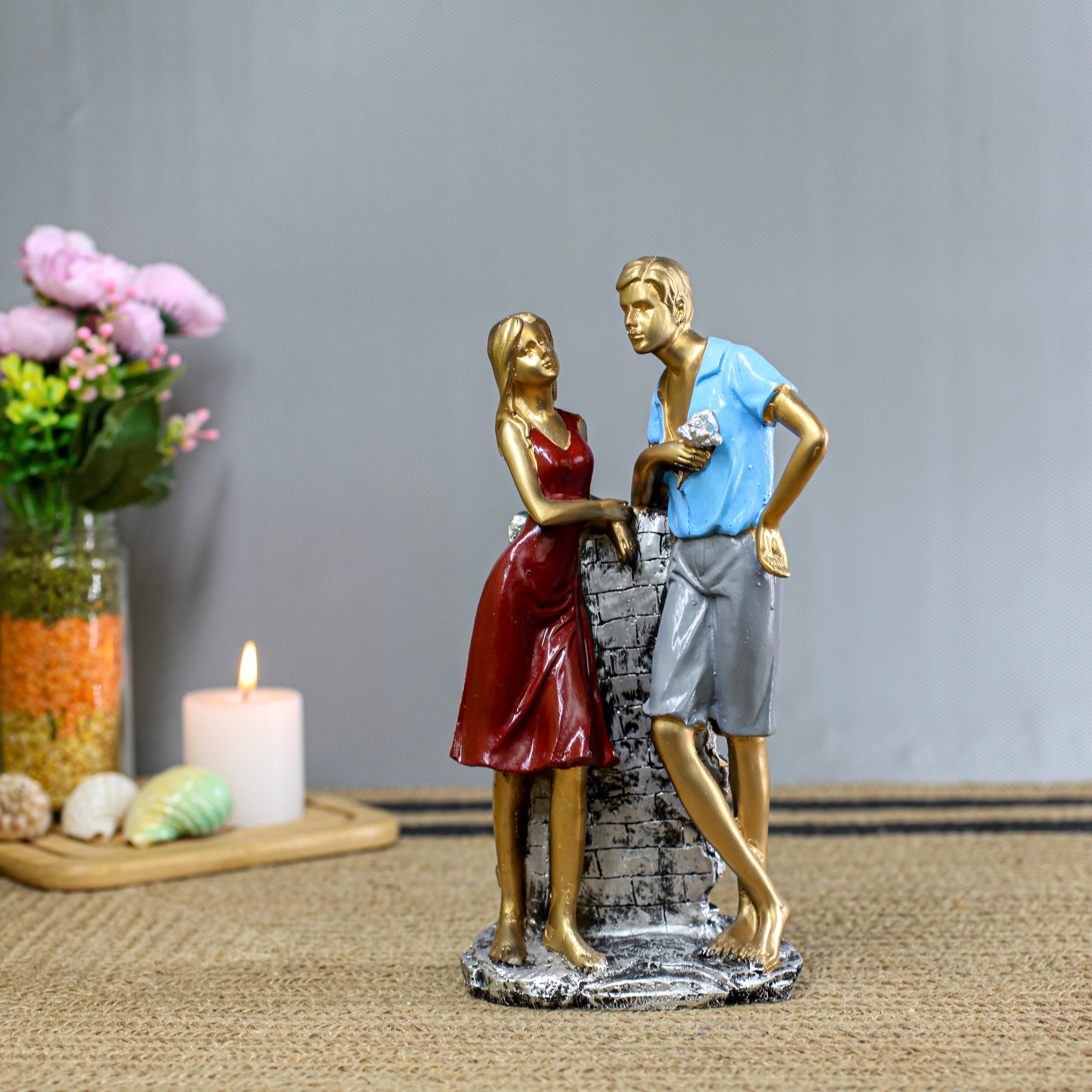 Handcrafted Resin Love Statue for Home Decor, Anniversary, Wedding Gift for Couples | Living Room & Bedroom Decor