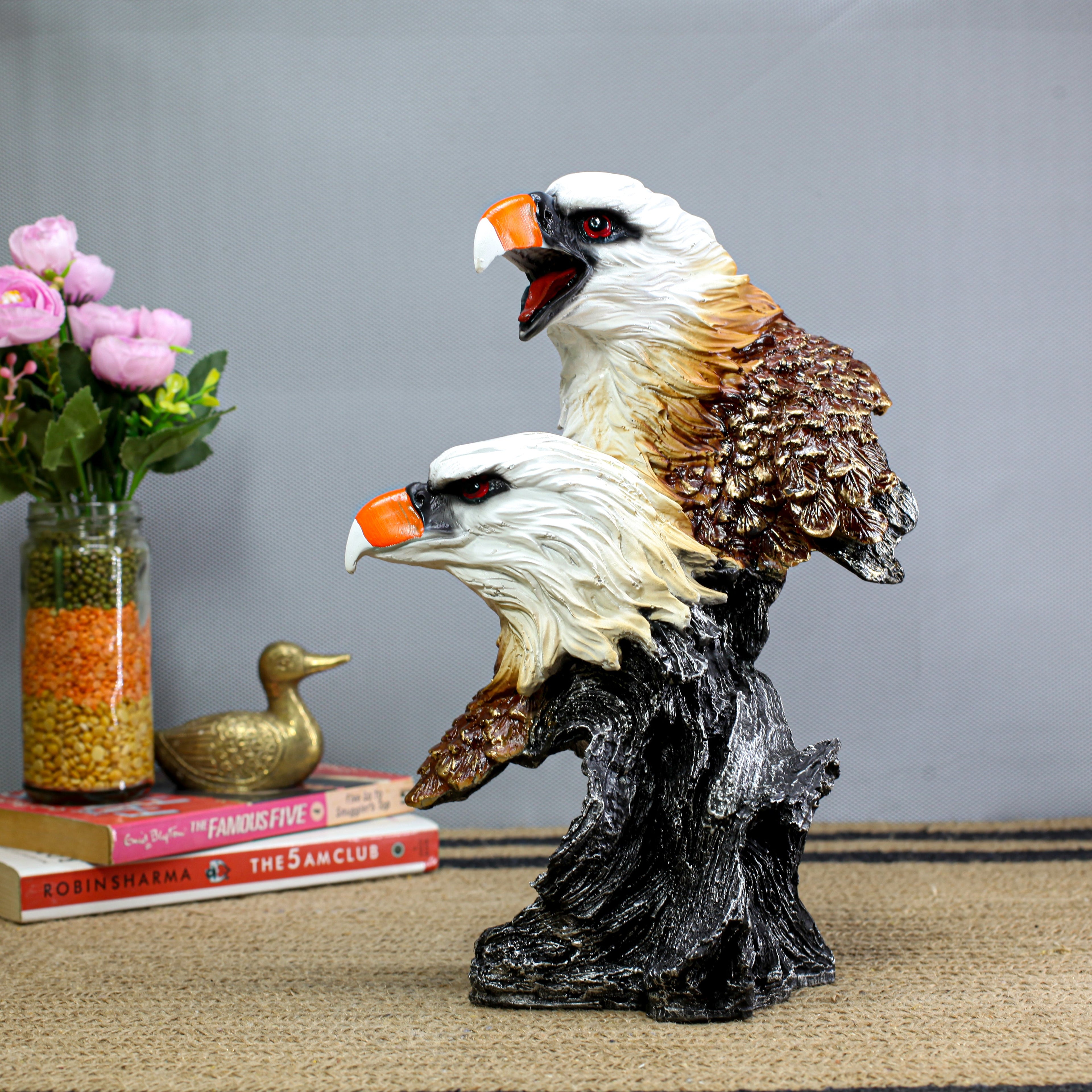 Love Birds Tree Branch Showpiece, Resin Bird Figurine, Romantic Home Decor, Anniversary Gift, Living Room Shelf Decoration
