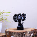 Elegant Black Elephant Showpiece for Home Dcor | Modern Glossy Polyresin Elephant Figurine with Raised Trunk | Tabletop Decorative Statue for Living Room, Office & Gift