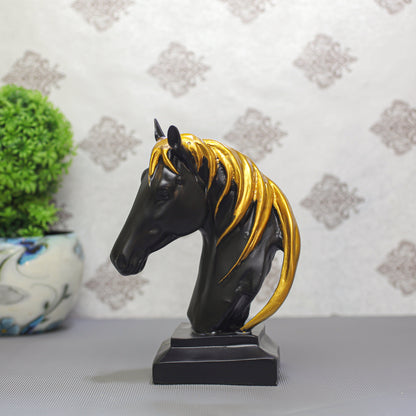 Horse Head Showpiece Set of 2 for Home Dcor | Royal Polyresin Horse Figurines | Tabletop Decorative Statues for Living Room, Office & Premium Gift