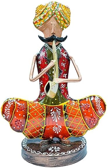 Metal Rajasthani Musicians Showpiece - Home Decor | Stylish Table Items