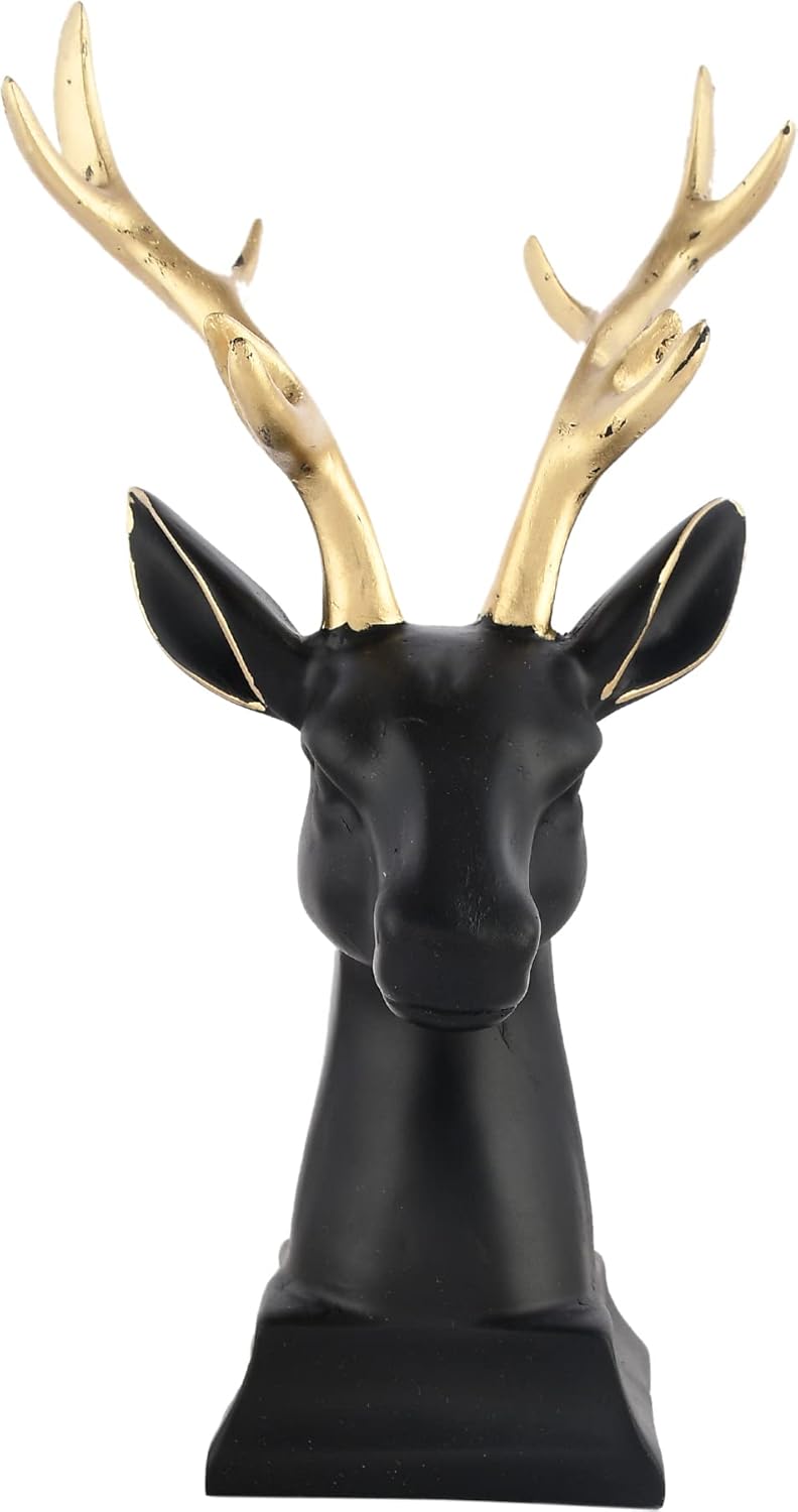 Antique Finish Deer Face Showpiece for Home Decor/Gifting/Living Room Decorative Showpiece.