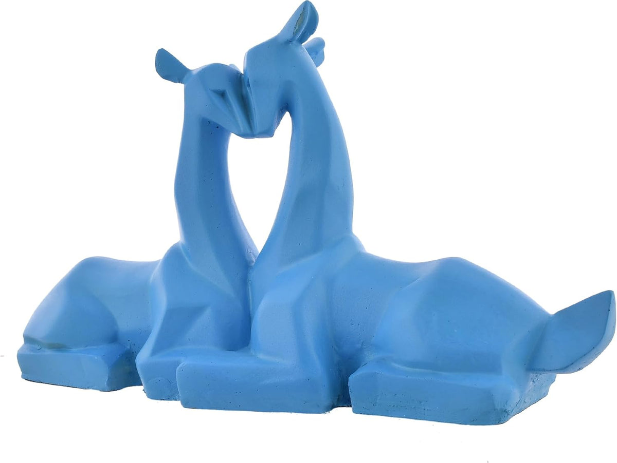 Lovely Sitting Deer Pain Antique Finish Statue Sculpture for Home Decor Showpiece.