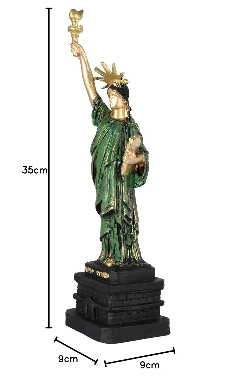 Antique Finish Statue of Liberty Showpiece for Home Decor/Gifting/Living Room Decorative Showpiece.