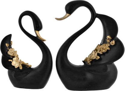 Swan Pair Sculpture for Home Decor Showpiece .