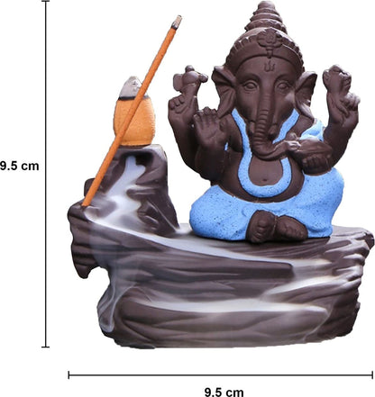 Handcrafted Lord Ganesha Smoke Backflow Cone Showpiece.