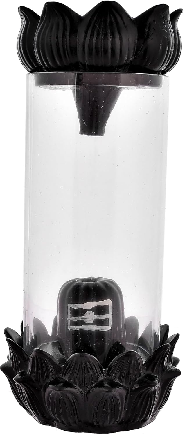 Shivling Backflow Incense Burner with 10 Incense Sticks Showpiece .