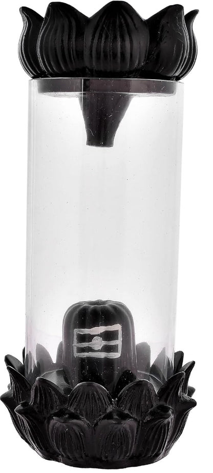 Shivling Backflow Incense Burner with 10 Incense Sticks Showpiece .