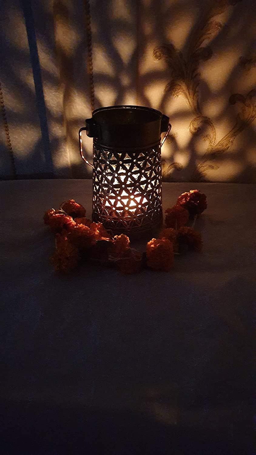 Handcrafted Beautiful Hanging Metal Lota Candle Holder Antique Shade Box for Home Decoration|Lantern|Candle Stand|Gifting