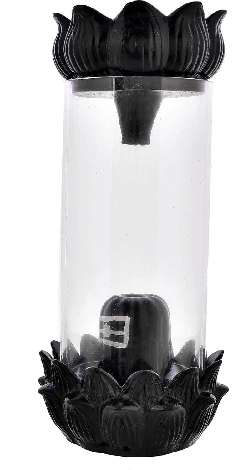 Shivling Backflow Incense Burner with 10 Incense Sticks Showpiece .