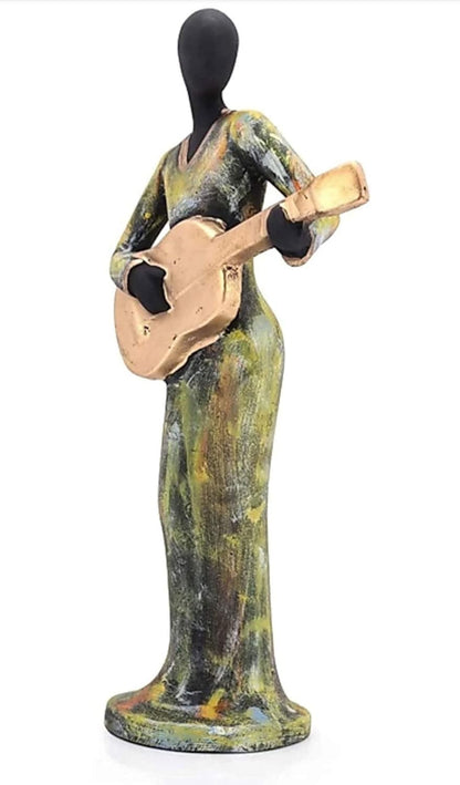 Human Playing Musical Statue for Home Decor Decorative Showpiece.