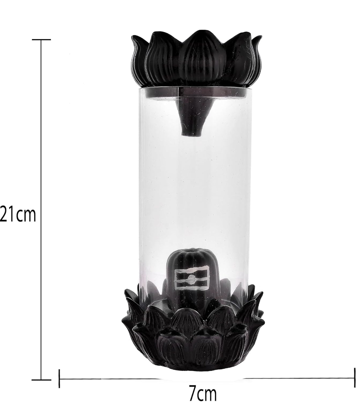 Shivling Backflow Incense Burner with 10 Incense Sticks Showpiece .