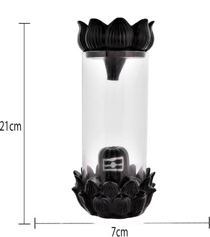 Shivling Backflow Incense Burner with 10 Incense Sticks Showpiece .