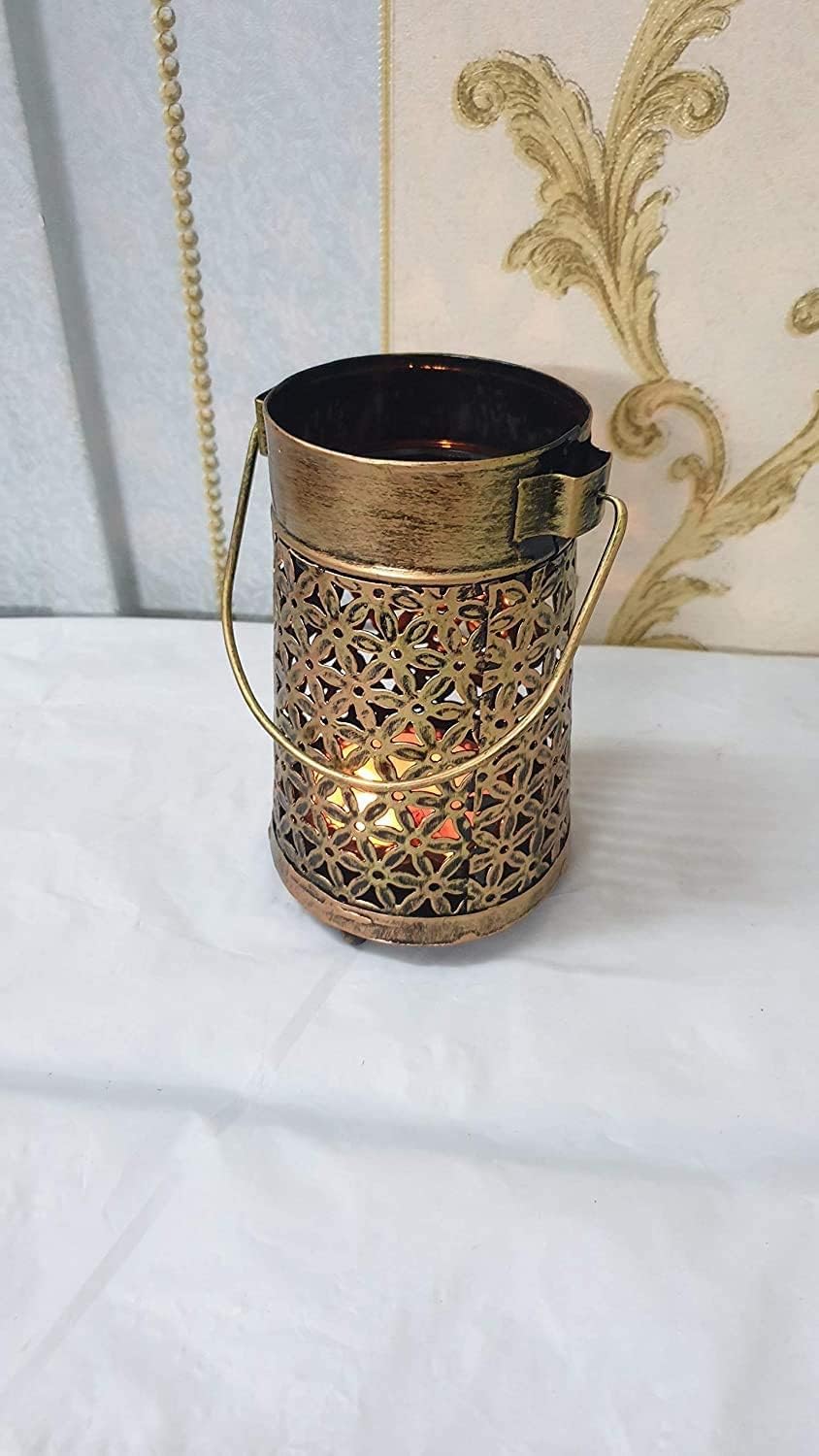 Handcrafted Beautiful Hanging Metal Lota Candle Holder Antique Shade Box for Home Decoration|Lantern|Candle Stand|Gifting