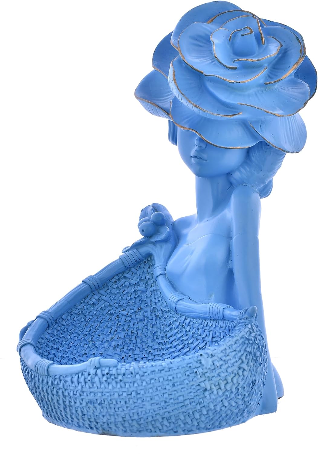Decorative Lady with Basket Statue