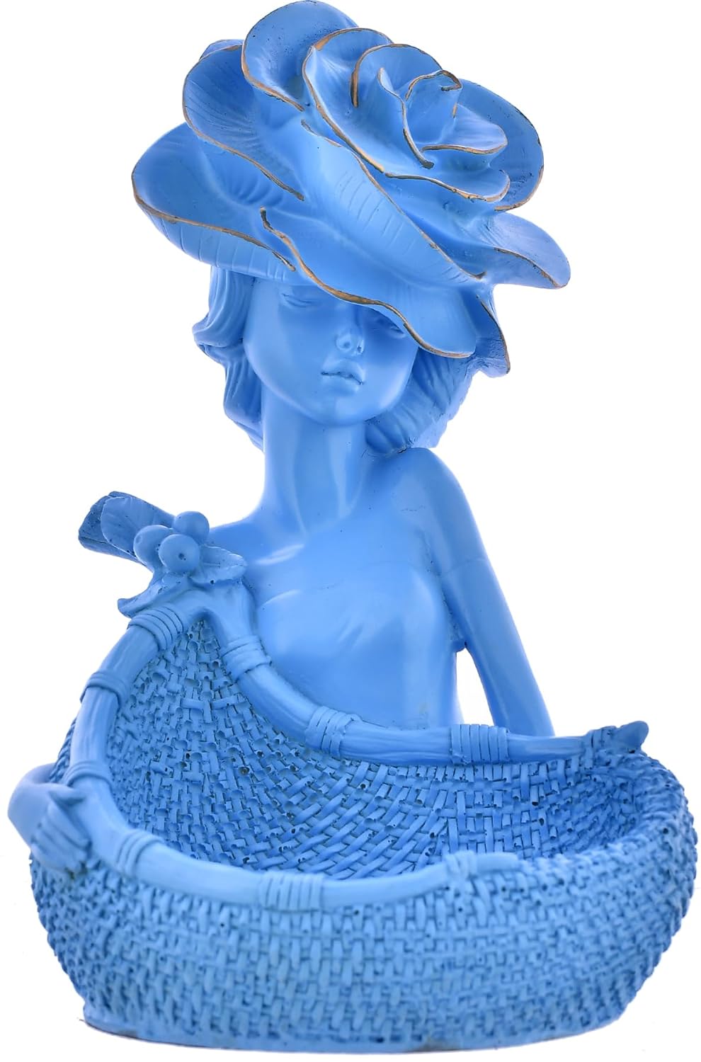 Decorative Lady with Basket Statue