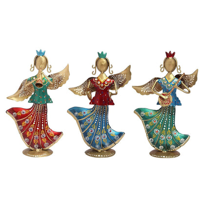 Metal Rajasthani Musicians Item Showpiece .