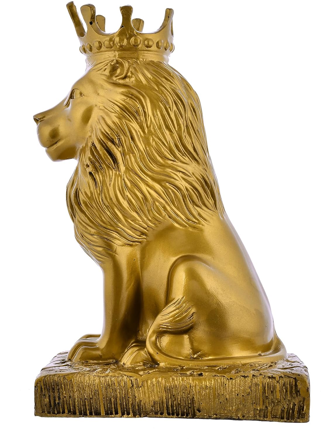 Lion Statue with Crown Sculpture Showpiece.