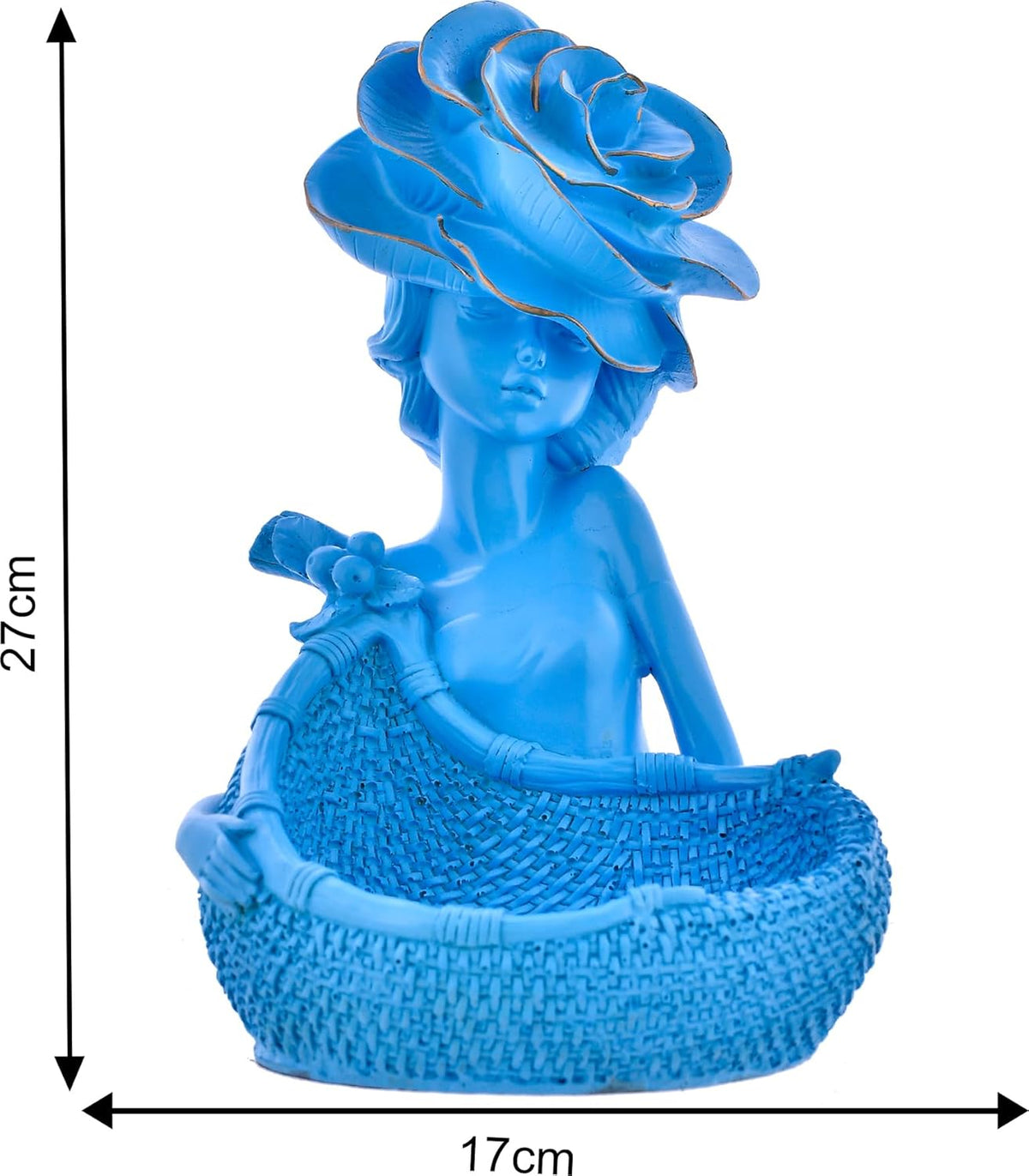 Decorative Lady with Basket Statue