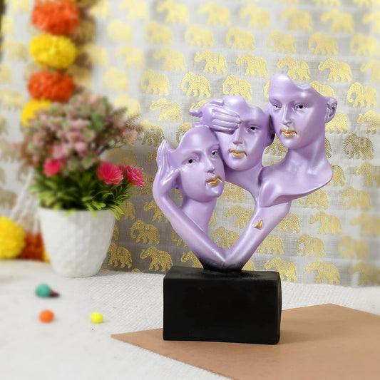 Human Face Decorative Showpiece Lovely Statue Home Decor Gifting Purpose Decorative.