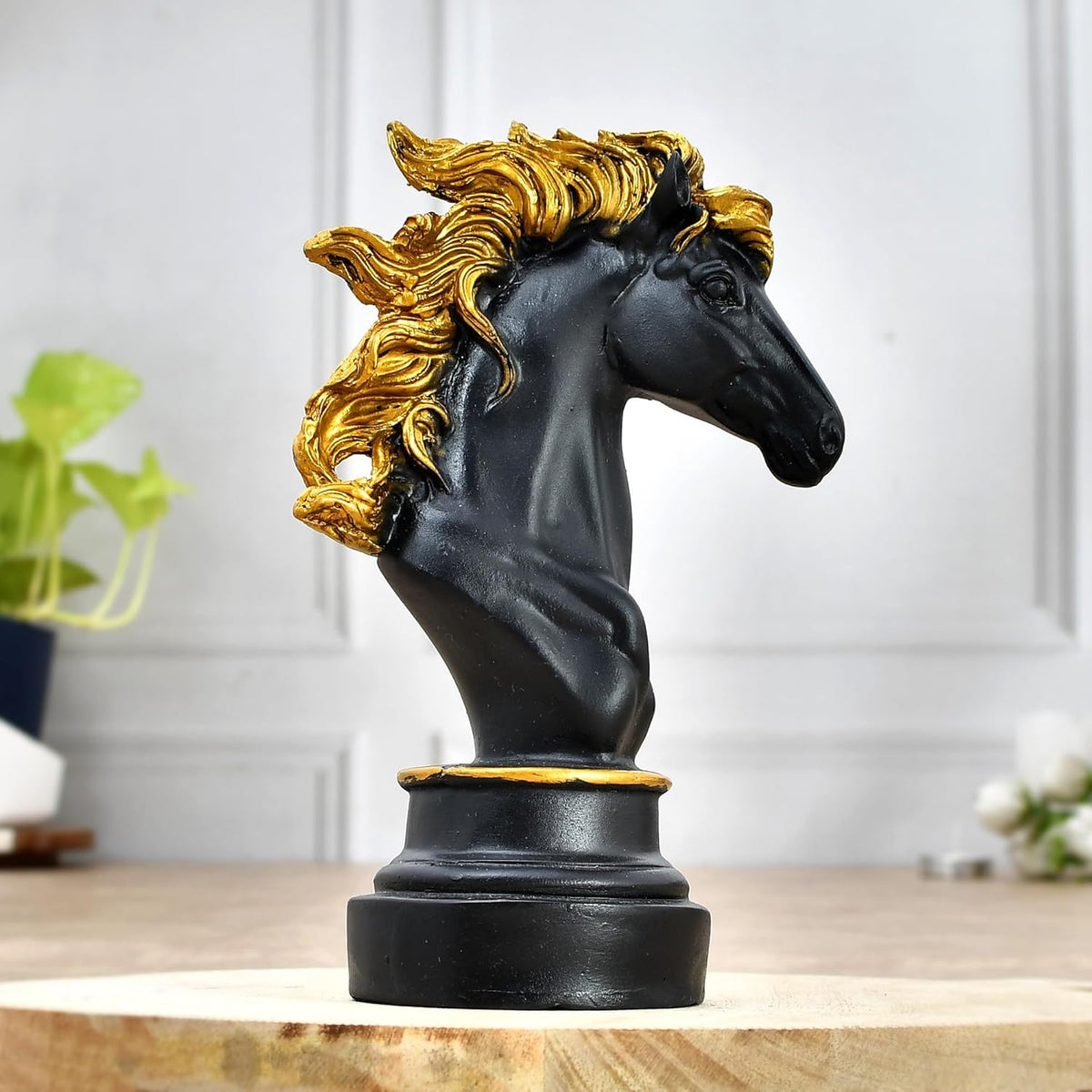 Horse Face Antique Finish Sculpture Art Decor for Home Decor Showpiece