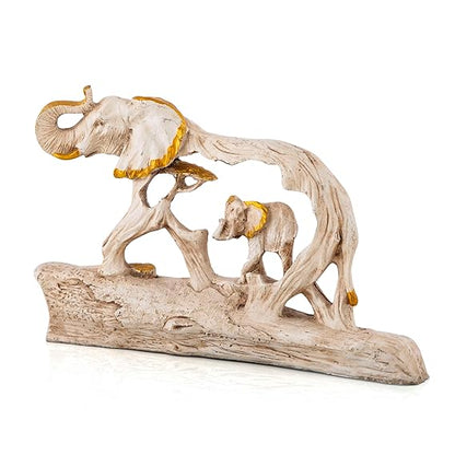 Mother and Child Elephant Showpiece Elephant Figurine Statue Showpiece
