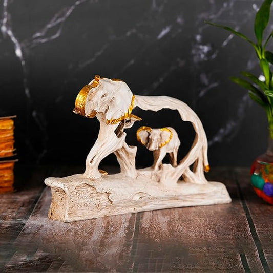 Mother and Child Elephant Showpiece Elephant Figurine Statue Showpiece