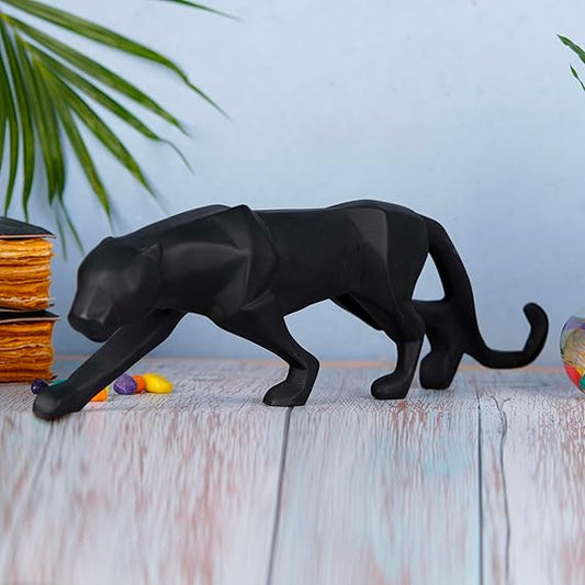 Sculpture Jaguar Statue Cheetah Animal Figurines Leopard Decorative Item