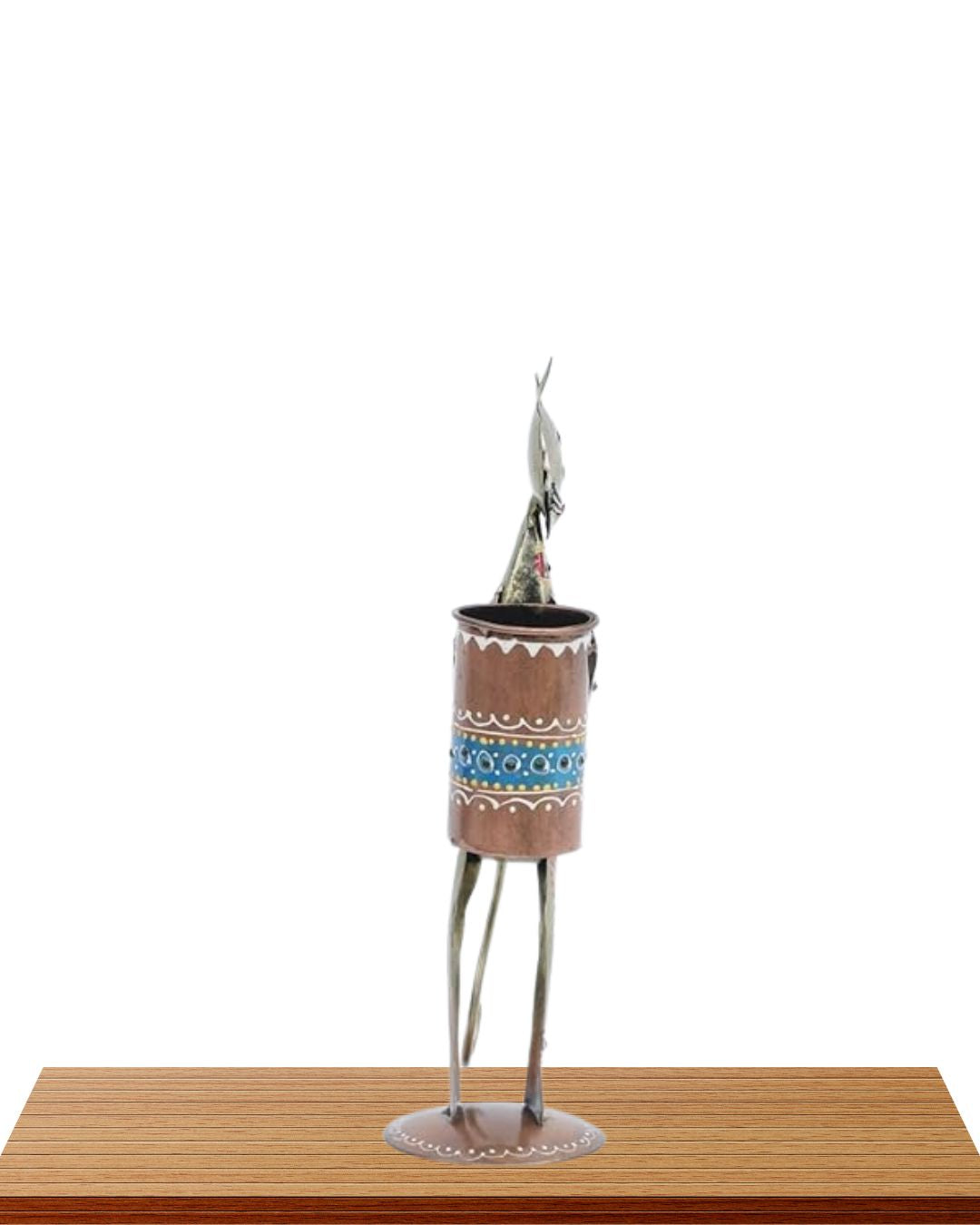 Iron Cat holding a Pen Holder Showpiece for Home decor,