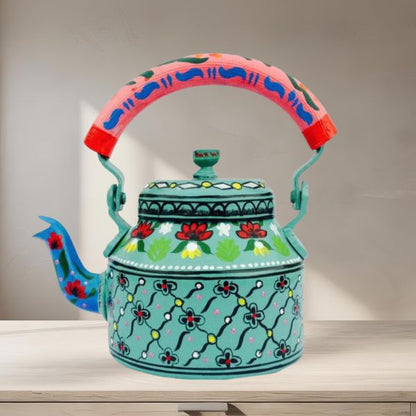 Hand Painted Designer Aluminium Kettle for Tea/Coffee, Home D̩cor& Gift Purpose.