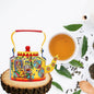 Mug Hand Painted & Hand Designed Colourful Decorative Traditional Village Theme Desi Tea Chai Aluminium Kettle