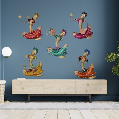 Metal Rajasthani Musicians Item showpiece - Decorative Items for Home | Gift Items | Showpieces | Home Decoration